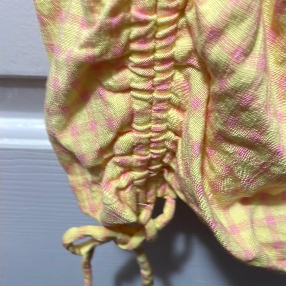Wild Fable Yellow Checkered Mini Dress - Picture 5 of 7